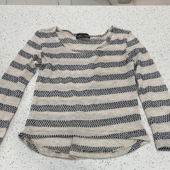 Lori & Jane girl Striped Long Sleeve Top size small - Picture 1 of 5